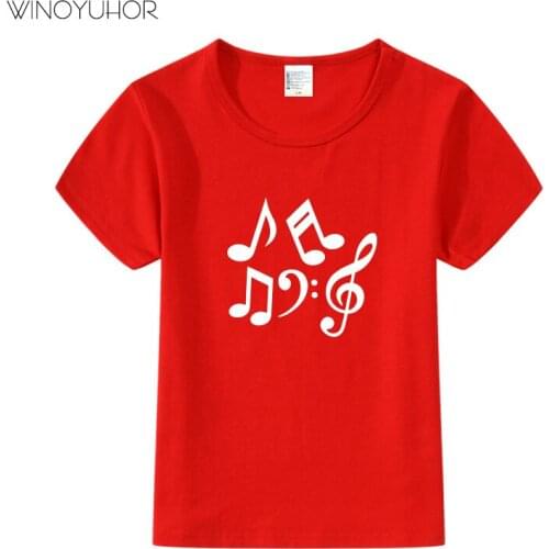 Children Music Note Symbol Print Funny T-shirt Kids Summer Tops Girls Boys Short Sleeve T Shirt Baby Casual Clothes 2020 New