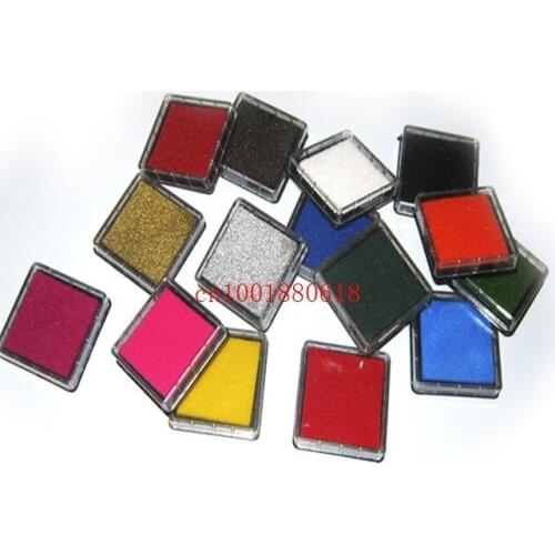 DHL Fedex Free shipping New 15 colors Craft Ink pad Colorful Cartoon Ink pad for different kinds of stamps,500pcs/lot