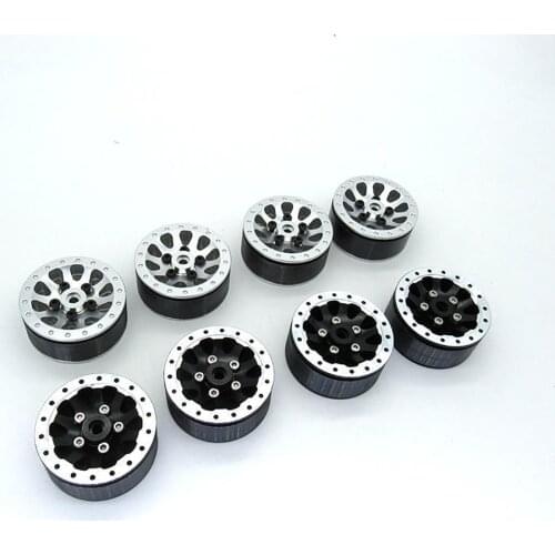 For WPL RC Car Metal Wheel Hubs with Soft Tyre Durable Modification Parts for MN Model Car Upgrade Parts