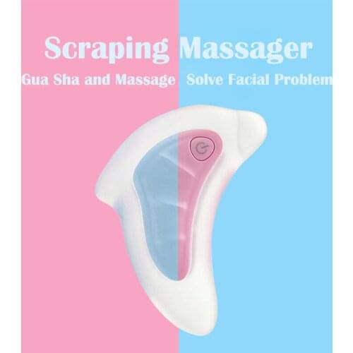 Electric Dolphin Face Neck Scraping Massage Machine Face Wrinkle Detoxification Instrument Ion Skin Massage Scraping Tools