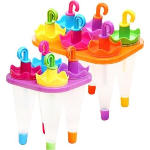 Umbrella style PP DIY Ice Cream Maker Mold Cooking Tools Popsicle Molds Frozen Ice Cube Maker Lolly Mould Tray Kitchen