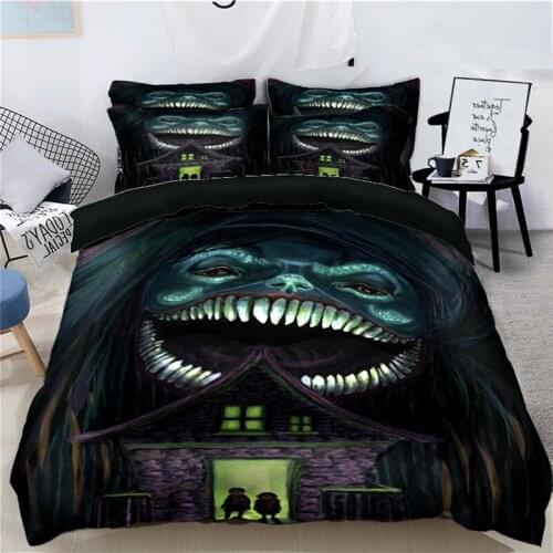 Halloween Skeleton Luxury Photo 3D Bedding set DoubleTwin Queen King size Bedsheet set Duvet cover Pillowcases California king