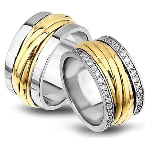 Couple Wedding Ring Sterling Silver 925 Woman And Man Luxury Jewelry Bands Engagement Anniversary Anatolian Civilization Models