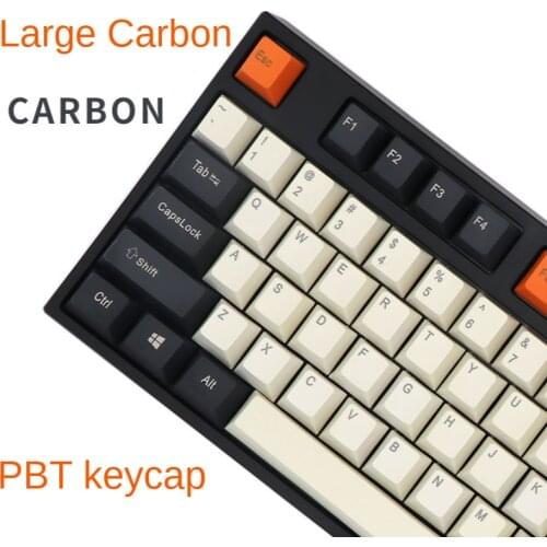 108-key Carbon Engraved Side Engraved Keycaps PBT Sublimation OEM Highly Mechanical Keyboard Keycaps for Cherry MX 61/87/104/108