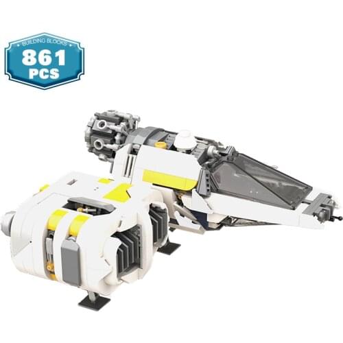 MOC Space Wars BH-190 Aka L-WING Spaceship Spacecraft Aircraft Building Block Set Brick Aerospace Model Education Toys for Boys