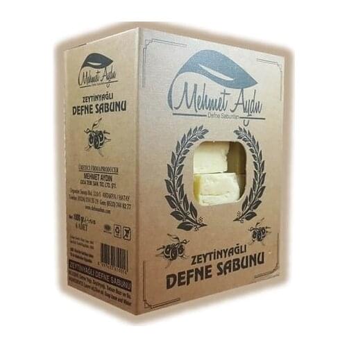 Mehmet Aydin Olive Oil Bay Soap 950 gr Its handmade. It does not contain additives. There are 6 in the box