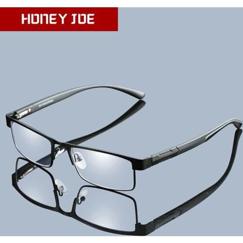 Metal Frame Reading Glasses Men Non Spherical 12 Layer Coated Lenses Vintage Business Hyperopia Prescription Eyewear Men Lenses