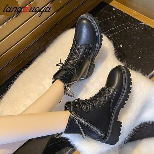 Autumn Boots Womens Shoes Womens Shoes Fashion Round Leather Ankle Boots 2021 Winter Stretch Black Boots Comfortable Boots