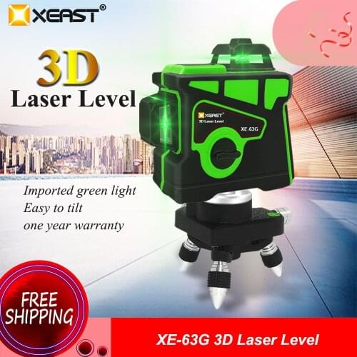 XEAST XE-63G Professional Laser Level 3D 12 Line Super Strong Green Light Can Be Wall Level