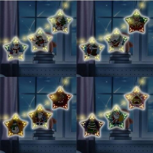 Christmas ornaments lights DIY diamond embroidery Christmas tree decoration lights ornaments