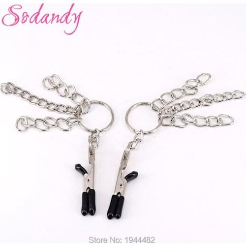 SODANDY 100 Pairs Metal Nipple Clamps Tweezers Erotic Novelty Adult Game Breast Clips For Couples Sex Toys Bondage Restraints