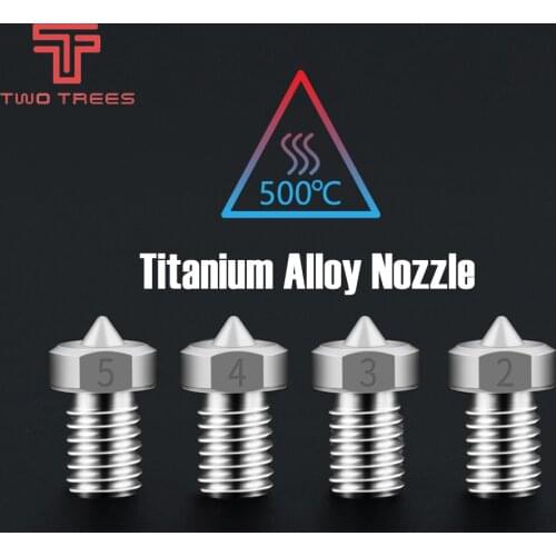3D TC4 Titanium Alloy Nozzle V5 V6 Nozzle 3D Printer Parts J-head Hotend Extruder RepRap 1.75MM Filament 0.2/0.3/0.4/0.5MM