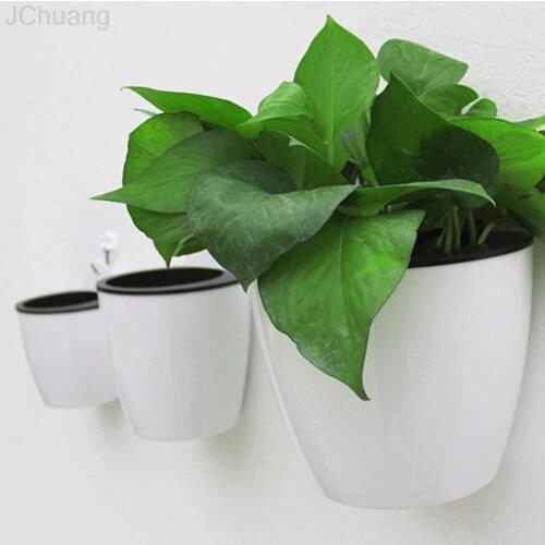 Modern Design Home Wall Hanging Design Flower Pot Round Shape Resin Hydroponics Chlorophytum Potted Flower Pots Dropshipping