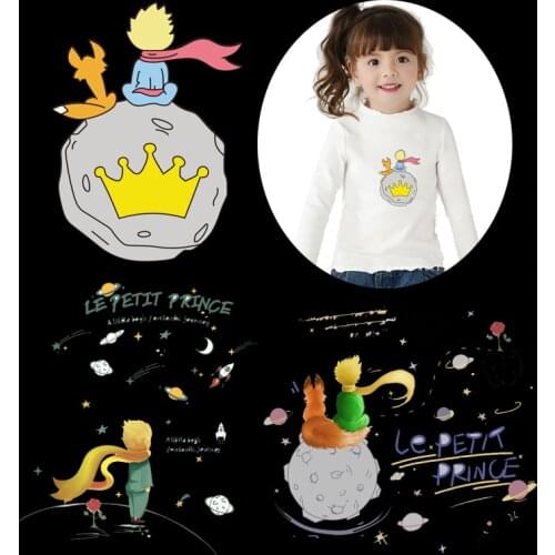 Little Prince Heat Transfer Thermal Stickers on Clothes DIY Iron-on Transfers for Clothing T-shirt Cartoon Patches for Clothes