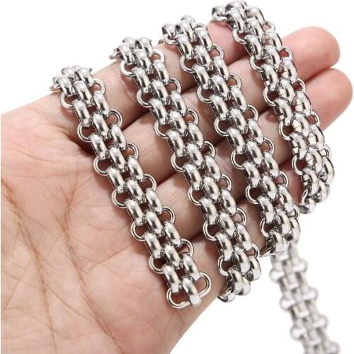 13mm width heavy Stainless Steel Rolo Cable Chains Findings Fit for craft Jewelry Making &DIY