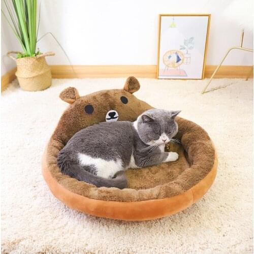 Comfortable Pet Litter Open Bear Shape Large Cat Litter Cat Sofa Warm Pet Litter Four Seasons General Dog Litter Pet Supplies
