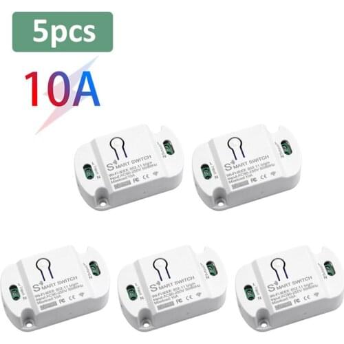 10A Wifi Smart Switch Timer Wireless Switches Smart Home Automation Compatible For Tuya Alexa Google Home Automation Modules