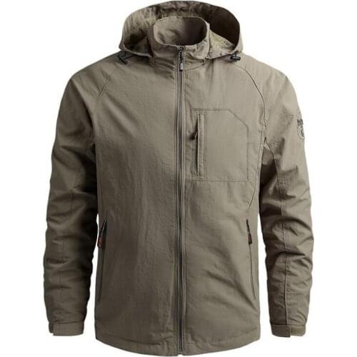 Pop Windbreaker Jacket Men Autumn Thin Quick Drying Sports Outwear Military Jackets jaqueta masculina Hooded UV Protection Coats