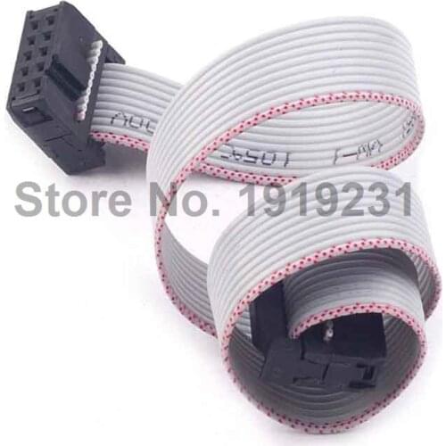 1PCS 30CM 10 Pin USB ASP ISP JTAG AVR wire 10P IDC Flat Ribbon DATA Cable 2.54mm