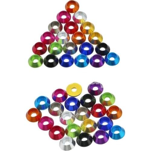 1000PCS Multi-Color M2 M2.5 M3 M4 Aluminum Socket Hex Cup Head Washer Screw Bolt Washer gasket 2MM - 4MM 1000PCS/LOT *BT686-729