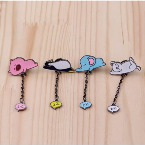 2021 HOT Fashion Cute Enamel Lapel Cartoon Pins Animals Mix Brooches Badges Backpack Pins Gifts For Friends Wholesale Jewelry