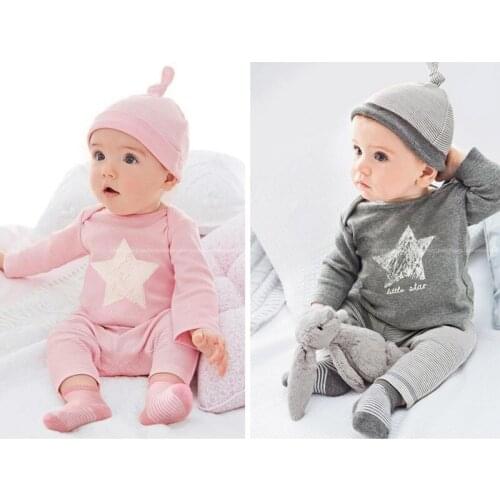 3pcs Baby Kids Girls Boy Toddler Infant Kids Girl Boy Newborn Infant Baby Hat+Top+Pants Clothes Outfit Ropa de Bebe Spring Fall