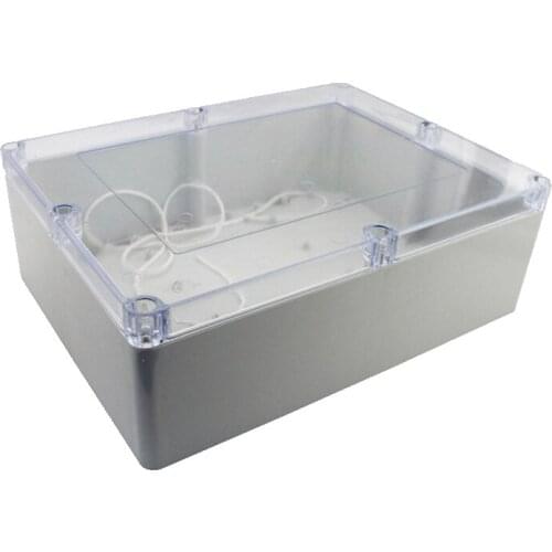 320x240x60mm ABS IP65 Waterproof Plastic Wire Junction Box Transparent Enclosure Clear Project Case Electronic Terminal