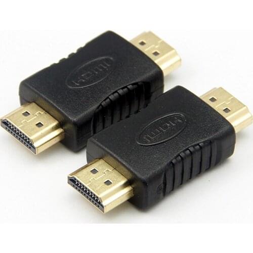 50pcs/lot HDMI standard male to HDMI standard male Connector Adapter Plug Converter 1080P