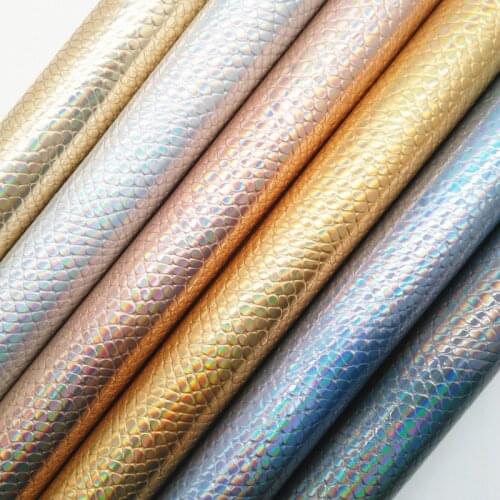 Amonglitter Rose Gold Gold Synthetic Leather, Iridescent Faux Leather Fabric Sheets for DIY Bows Bags 21x29cm A4 size GM3247A