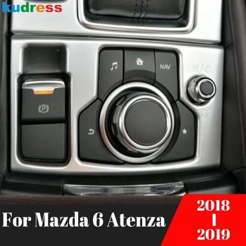Car Interior Accessories For Mazda 6 M6 Atenza 2018 2019 ABS Matte Electronic Handbrake Button Frame Cover Trim Sticker LHD
