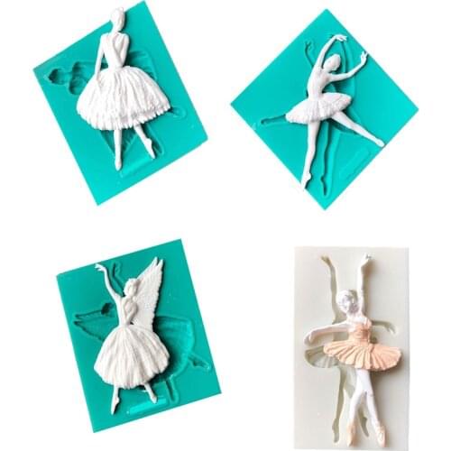Ballet Girl Modeling Mould DIY Fondant Silicone Mould Chocolate Fudge Tao Mugan Pace Mould Decoration Decoration Mould