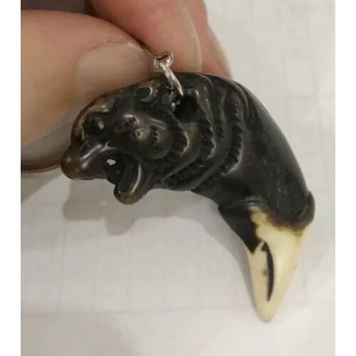 12 pcs Design Personality Tribal Bone Gothic Tiger Totem Keychain Male Punk Jewelry