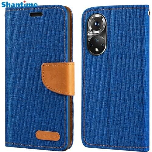 Oxford Leather Wallet Case For Huawei Honor 50 With TPU Soft Back Cover Magnet Flip Case For Huawei Honor 50