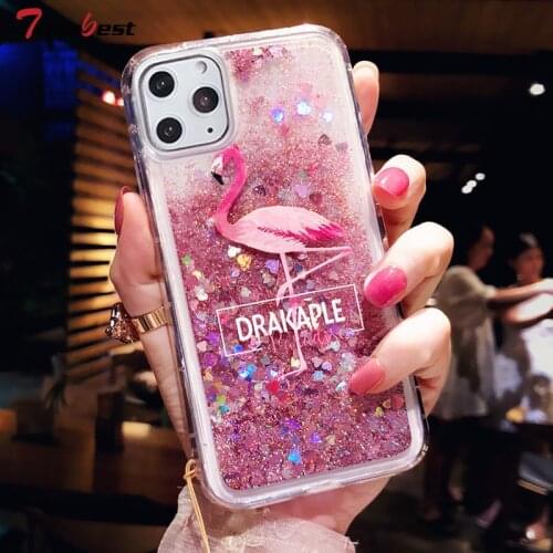 PINK Flamingo Liquid Glitter Case For Samsung Galaxy A12 A32 A42 A52 A72 5G A01 Core A02S Dynamic Quicksand Star Cover