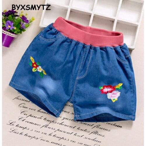 Cartoon Jeans Shorts Childrens Summer Denim Pants Wear Baby Girl Pants Kids Fashion Jeans Girls Casual Pants Children Clothes