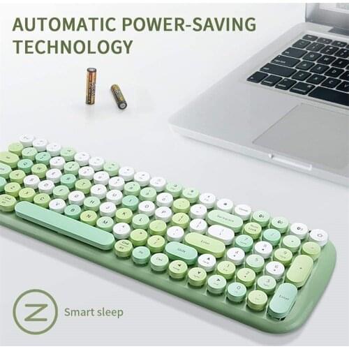 Tablet Keyboard Ergonomic Wireless Computer Keyboard Multi‑Device Keyboard for Bluetooth 5.1 for Laptop Mobile Phone Tablet