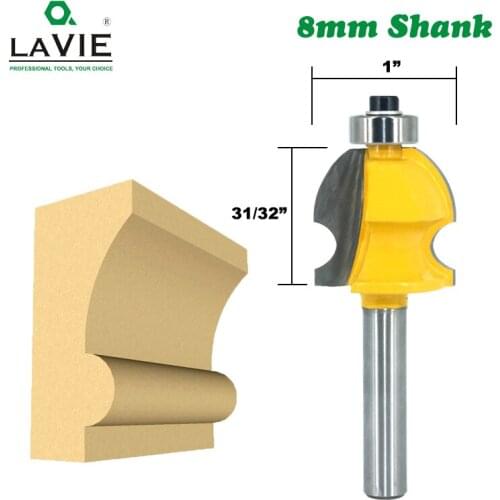 LAVIE 1pc 8mm Shank Line Architectural Molding Router Bit Woodworking Tenon Milling Cutter for Wood Machine Tools MC02076