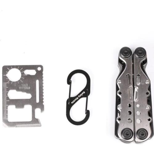 Jakemy 10 In 1 Multifunctional Knife Tool Portable Noctilucent Army Knife Pocket Folding Blade Survival outdoorl Tool Plier