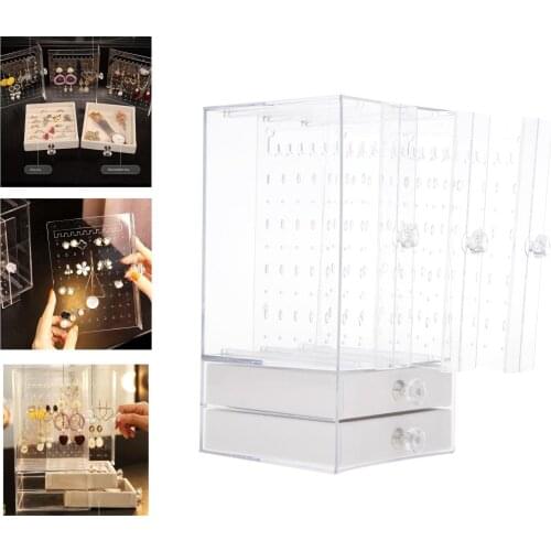 Fashion Jewelry Necklace Dust-proof Earrings Stand Storage Rack Tool New