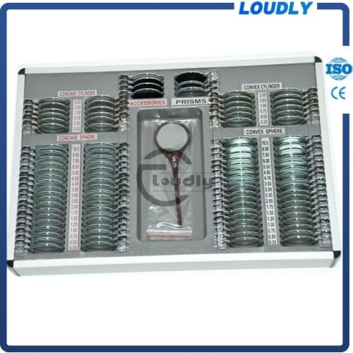 Loudly brand 104 pcs Optical Trial Lens Set Metal Rim Aluminium Case + Free Trial Frame Gift JSQ-104