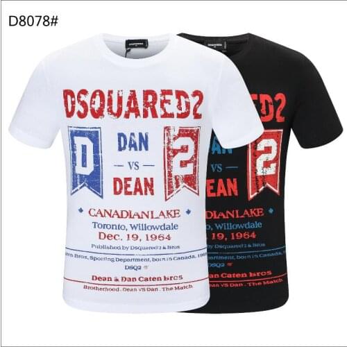 2021 New Dsquared2 Fashion Trend Advanced Printing Short Sleeve harajuku graphic t shirts men clothing D8078