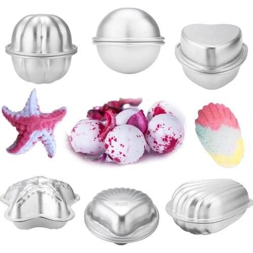 JX-LCLYL 12pcs New Aluminum Metal Bath Bomb Mold Mould For DIY Fizzles Homemade Crafting