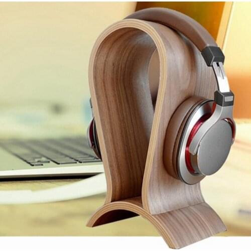 New Headphone Stand Solid Wood Head-Mounted Innovative Computer Hanging Headphones Holder Display Stand Bluetooth Headset Holder