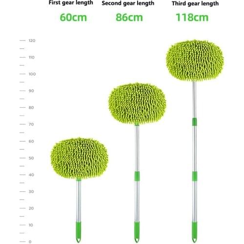 Upgrade Three section telescopic car washing mop Super absorbent Car Cleaning Car brushes Mop Window Wash Tool Dust Wax Mop Soft