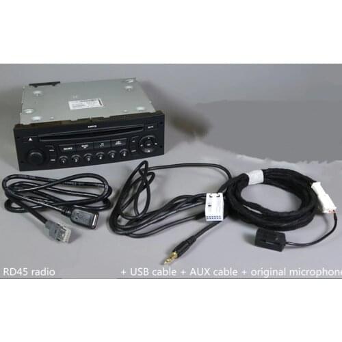 Original RD45 Car Radio USB AUX Bluetooth for Peugeot 207 206 307 for Citroen C3 C4 C5 CD Player Upgrade of RD4 CD Car Audio