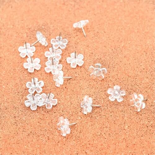 Transparent Silver Push Pins Thumb Thumbtack Board Pins Drawing Photo Wall Students Office Stationery School Supplies
