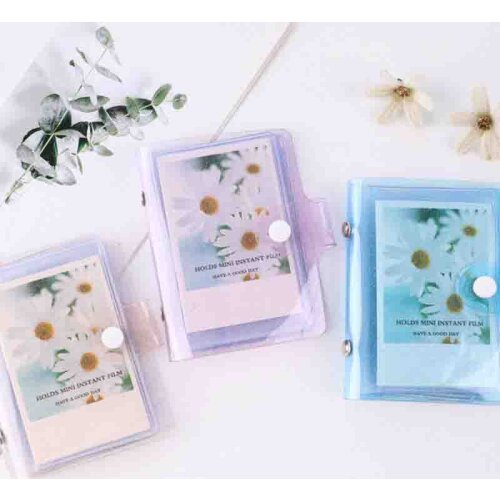 Cute Mini Holds 36 Photos Instax Album Jelly Color Photo Album for Mini Fuji Instax & Name Card 7s 8 25 50s Mini Photo Album