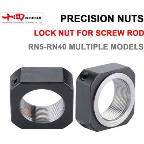 3D Printer Slide Screw Support Seat Lock Nut Precision Ball Screw With Copper Core Anti-Loose Nuts M10/12 Single/Double Top Wire