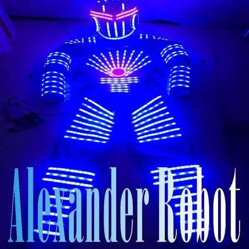 LED robot Costume /Light suits/ LED Robot suits/ The programming controller sets the helmet