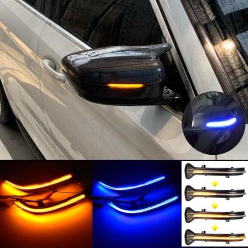 2pcs Flowing Turn Signal Light LED Side Wing Rearview Mirror Dynamic Indicator Blinker For BMW 5 Series G30 G31 G38 2016-2019